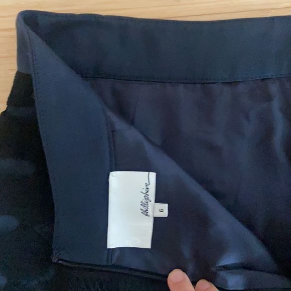 3.1 Philip Lim Women's Silk Navy and Black Mini Skirt With Pockets Womens Size 6 - Picture 8 of 8